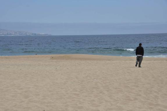 Passeio na praia de Viña del Mar, no Chile